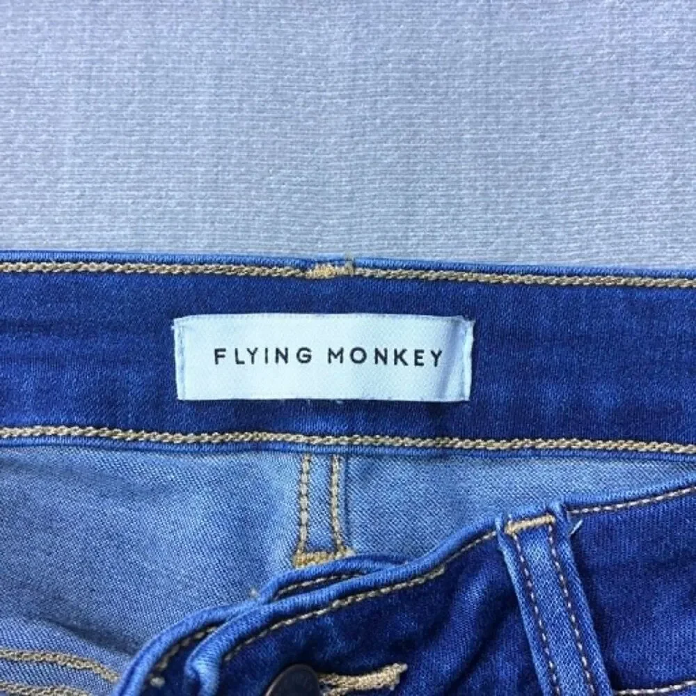 Flying Monkey Womens Skinny Jeans 29 Blue Mid Rise Stretch Modal Denim Pants